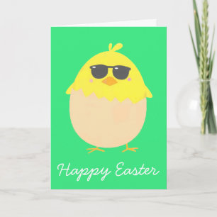 Cool Chick funky Easter yellow chick Feestdagen Kaart