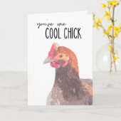 Cool Chick Gefeliciteerd Kaart (Gele Bloem)
