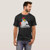 Cool Chicken DJ Funny Party Animal Music Mixer T-shirt (Voorkant volledig)