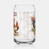 Cool chicken lovers Boerderij naam toevoegen Blikvorm Glas (Links)