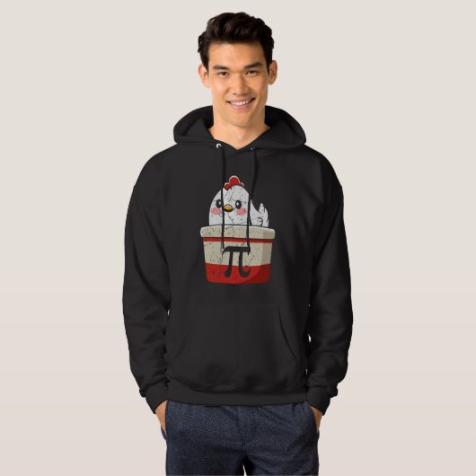 Cool Chicken Pot Pi Symbol Math Teachers Students Hoodie (Voorkant volledig)