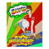 Cool Chicks | Poster d'art de poulet (Devant)