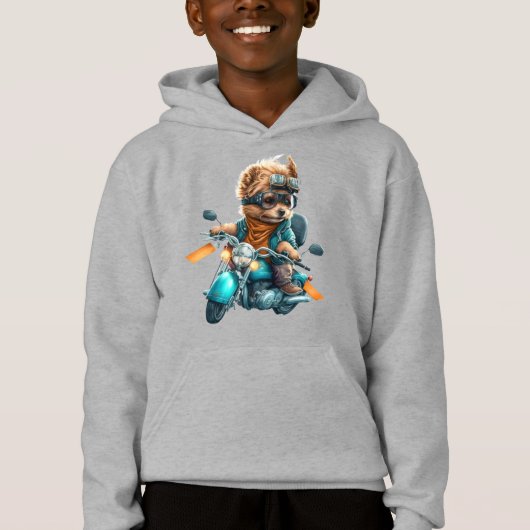 Cool chien biker, mignon Yorkshire terrier chien c (Devant)