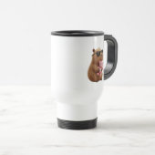 Cool Chill Capybara Hugging Teddy Bear Travel Mug (Devant droit)
