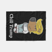 Cool Chill Guy Meme T - shirts - Trump Chill Guy M Fleece Deken (Voorkant (Horizontaal))