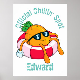 Cool Chill Pineappel Poster