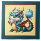 Cool china draak liefhebbers tegeltje (Voorkant)