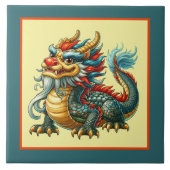 Cool Chinese draak liefhebbers Tegeltje (Voorkant)