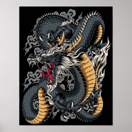 Cool Chinese Dragon Poster (Voorkant)