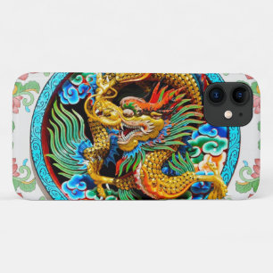 Cool chinese kleurrijke drakenverflotusbloem iPhone 11 hoesje