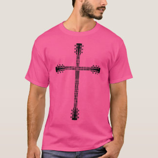 Cool Christelijk Guitar Cross Funny Musician Guita T-shirt