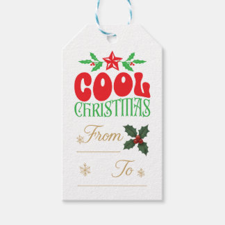 Cool Christmas - Feestelijke Retro Gift Label Desi Cadeaulabel
