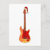 Cool Christmas Fire gitaar Feestdagenkaart (Voorkant)