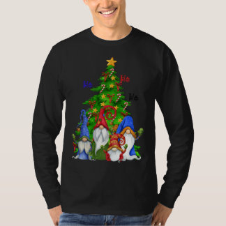 Cool Christmas Gnomen Xmas Tree Ho Ho Design T-shirt