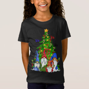 Cool Christmas Gnomen Xmas Tree Ho Ho Design T-shirt