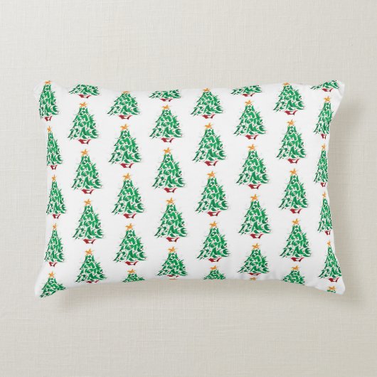 COOL CHRISTMAS TREES PILLOW ACCENT KUSSEN (Voorkant)