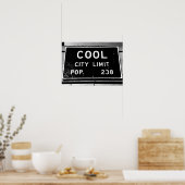 Cool City Limit - Road Sign - Poster (Keuken)