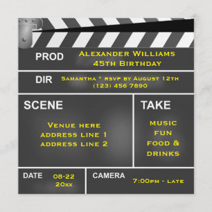 Cool Clapper Board 45th Birthday Kaart