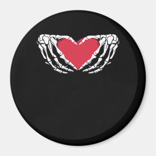 Cool Classic Grappig Skelet Handen Hart - Valentin Magneet