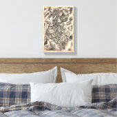 Cool classic  japans demon samurai gevecht canvas afdruk (Insitu (Slaapkamer))