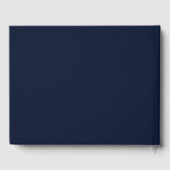 Cool Classic Navy Blue en Gold Wedding Gastenboek (Achterkant)