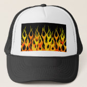 Cool Classic Racing Flames Trucker Pet (Voorkant)
