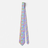 Cool Classy Colorful Triangles Squares Patroon Stropdas (Voorkant)