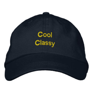 Cool Classy Gedrukte Vertrouwen en Charm-Pet Navy Geborduurde Pet