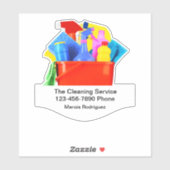 Cool Cleaning Service Business Sticker Labels (Vel)
