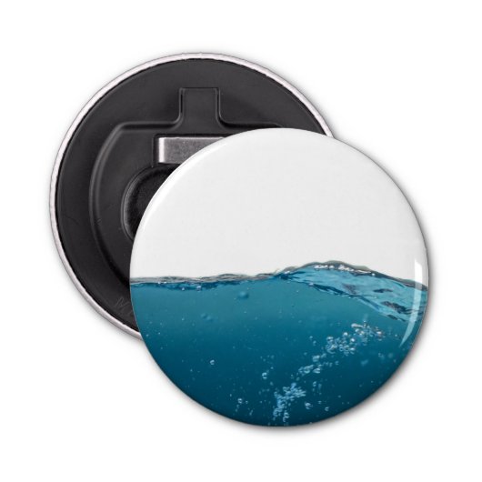 Cool Clear Blue Wave Button Flesopener (Voorkant)