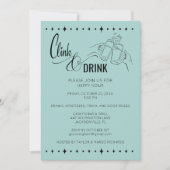 Cool Clink & Drink Happy Hour Uitnodiging (Voorkant)