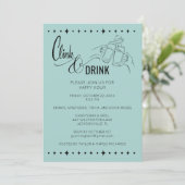 Cool Clink & Drink Happy Hour Uitnodiging (Staand voorkant)