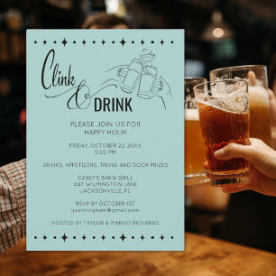 Cool Clink & Drink Happy Hour Uitnodiging