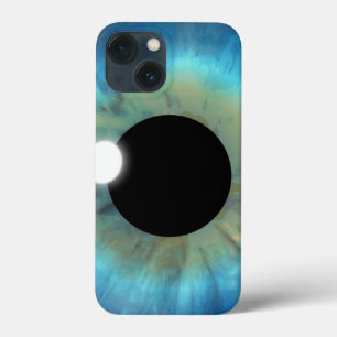 Cool Closeup Striking Blue Eye Iris Eyeball Pupil iPhone 13 Mini Hoesje