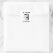 Cool Coffee Cup ontwerp van hoge kwaliteit Vierkante Sticker (Tas)