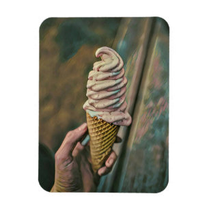 Cool cold freezing ice cream magneet