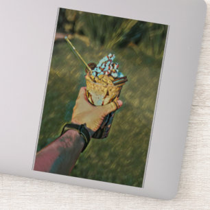 Cool cold freezing ice cream sticker