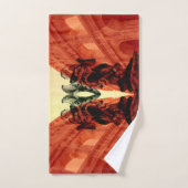 Cool collage moderne de Rome historique en rouge (Serviette à main)