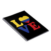Cool Colombia Flag Love Notitieboek (Rechterzijde)