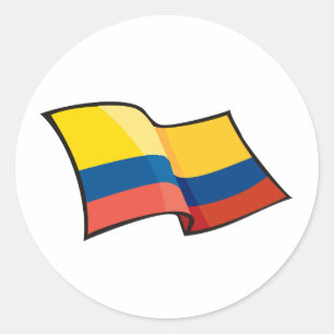 Cool Colombia Flag Ronde Sticker