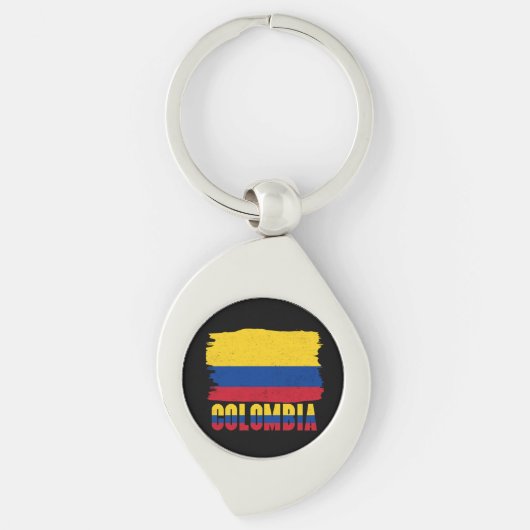 Cool Colombia Flag Sleutelhanger (Voorkant)