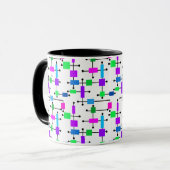 Cool Color Grid Mok (Voorkant links)