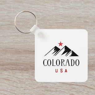 Cool Colorado USA Bergen met Star Light-Color Sleutelhanger