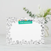 Cool Coloration carte à plat personnalisée (Debout devant)