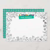 Cool Coloration carte à plat personnalisée (Devant / Derrière)