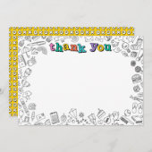 Cool Coloration plat merci carte de note (Devant / Derrière)
