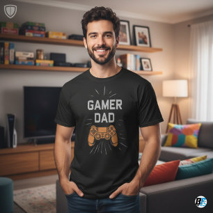 Cool Coloré 'GAMER' PÈRE   T-shirt Fête des pères