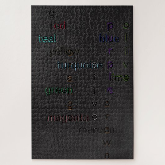 Cool, Coloré Presque Solide Puzzles Noirs (Vertical)
