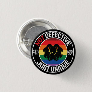 Cool Colorful Celebrate Neurodiversity Saying Ronde Button 3,2 Cm