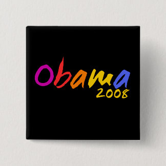 Cool Colorful Obama 2008 Button